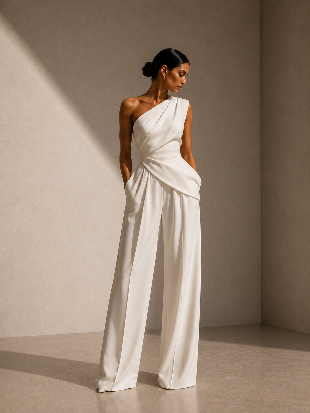Ivory jumpsuit — Timeless Elegance