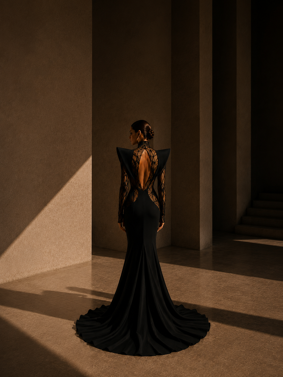 Atelier Michèle — black couture gown